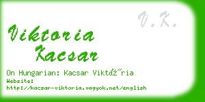 viktoria kacsar business card